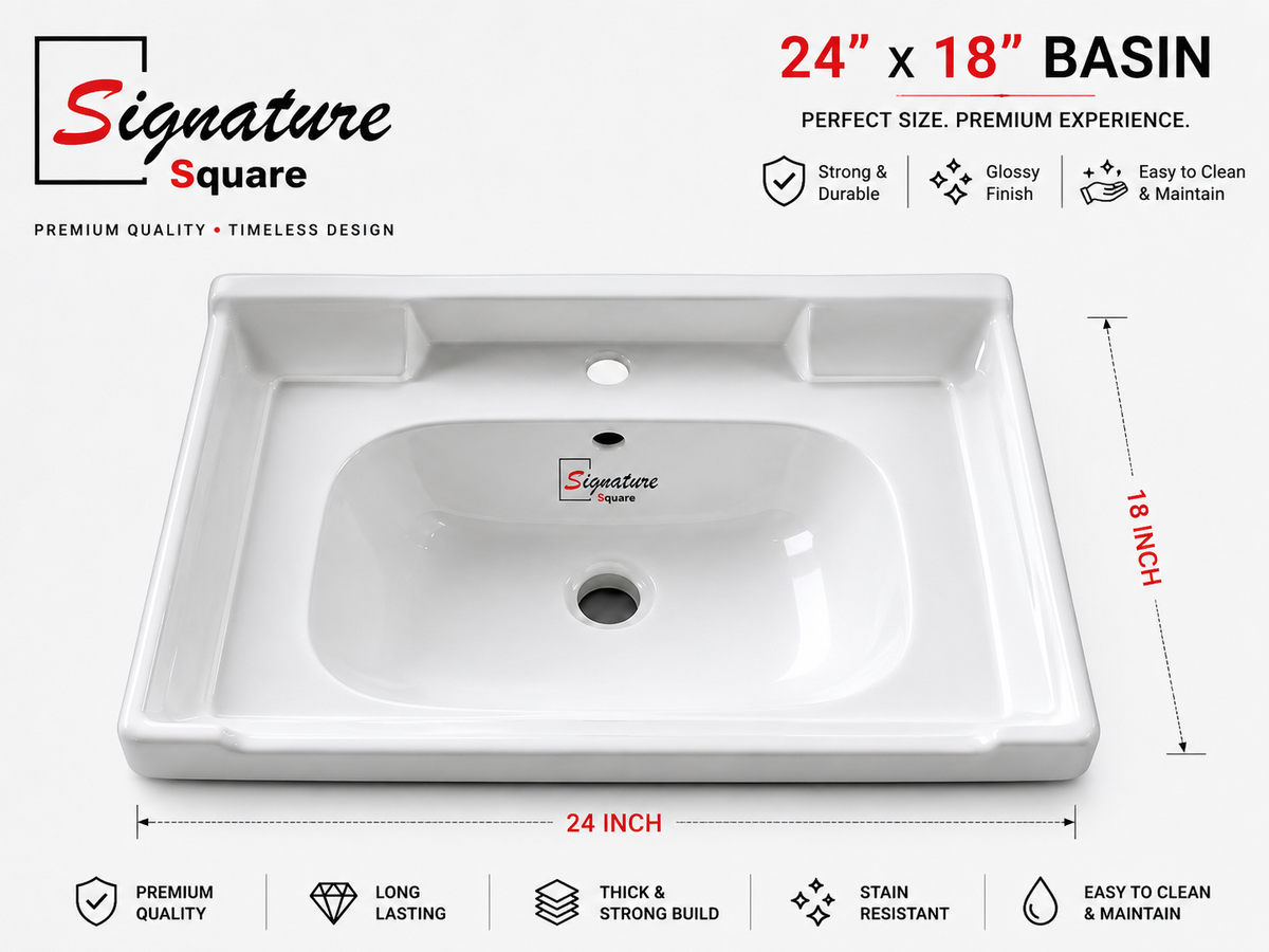 Premium Ceramic Wash Basin

Size: 24 × 18 Inches